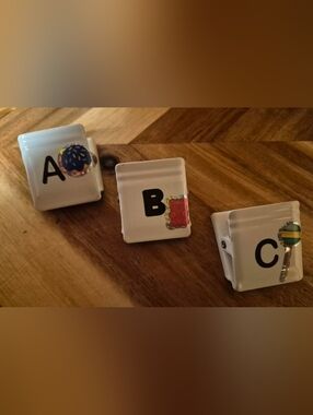 Food Delivery Order Seperator/Divider Organized Set Of 3 Clips